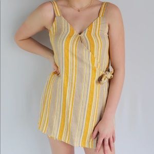 Crush On You Yellow/Grey Romper Skort Look Sz.L